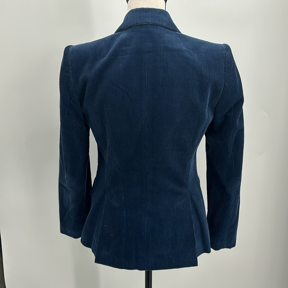 Stella Mccartney Double-breasted Cotton-corduroy Blazer Blue 38/ size US small - Picture 7 of 14